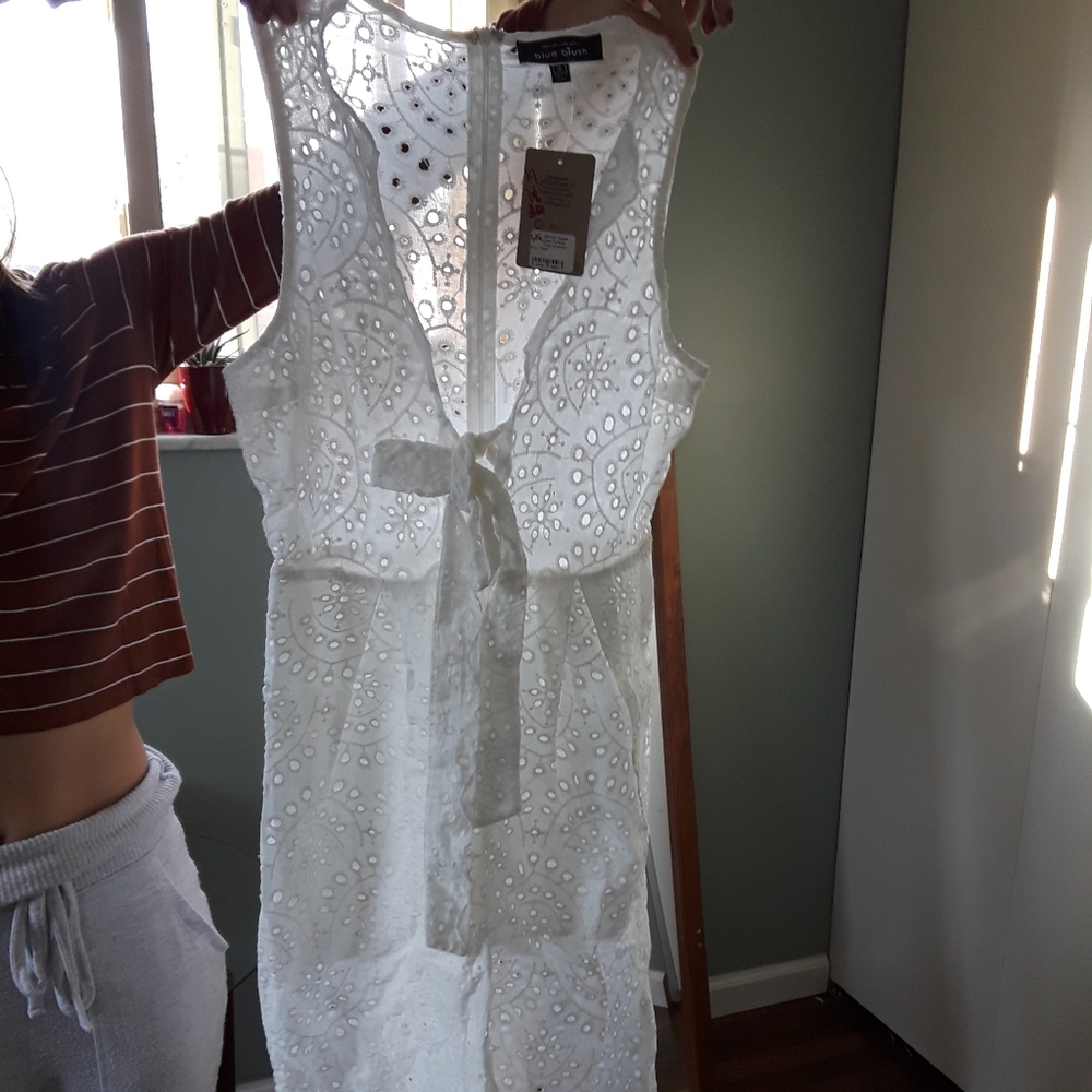 BLUE BLUSH Eyelet jumpsuit